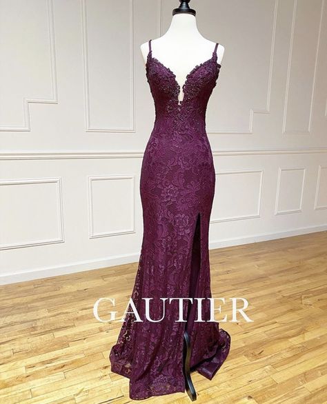 Prom Lace Dress, Grape Purple Prom Dress, Orchid Prom Dress, Dark Purple Formal Dresses, Mauve Prom Dress Dusty Rose, Wine Purple Prom Dress, Prom Dresses Dark Purple, Dark Purple Lace Prom Dress, Plum Grad Dresses