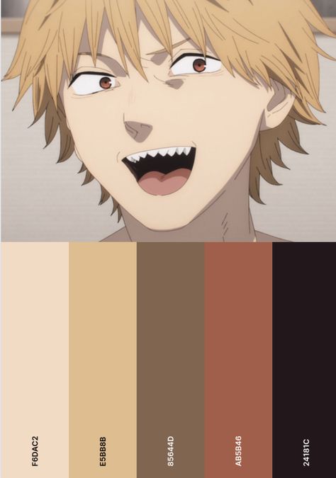 Colour palette Anime Colour Palette, Anime Color Palette, Movie Color Palette, Body Base, Jewerly Making, Aesthetic Stuff, Color Spectrum, Colour Palettes, Chainsaw Man