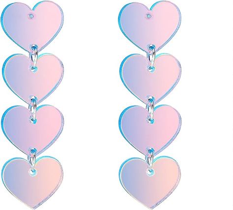 Eras Tour Concert, Concert Gift, Lover Earrings, Era Tour, Pink Heart Earrings, Swift Concert, Taylor Swift Concert, Heart Shaped Earrings, Earrings Dangle