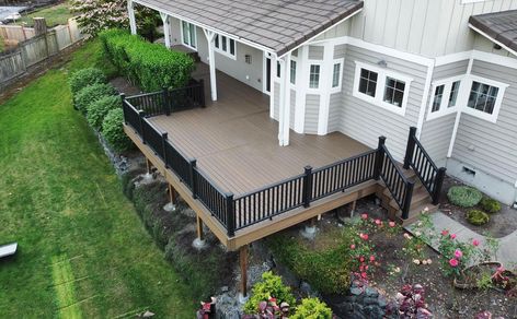 Trex Toasted Sand Deck, Toasted Sand Trex Decking, Trex Toasted Sand Decking, Trex Toasted Sand, Trex Deck Railing, Trex Transcend Railing, Trex Railing, Composite Railing, Black Railing