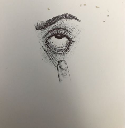 Actually proud of myself for drawing this with a ballpoint black pen without the use of a pencil. I used my own eye as a reference :D. Pulling Down Eyelid Drawing, Finger Pulling Eye Down Drawing, Eye Pulled Down Reference, Eye Being Pulled Down Drawing, Eye Roll Drawing Reference, Hand Coming Out Of Eye, Hand Pulling Eye Down Drawing, Weird Eye Drawing, Pulling Eyes Down Drawing