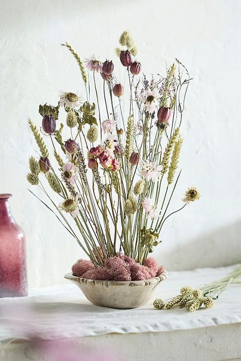 Dried Dutch Field Mix Bouquet, Pink Wedding Bouquet Alternatives Unique, Dry Flower Centerpieces, Dried Ranunculus, Dried Flower Arrangements Vase, Dried Flower Centerpiece Wedding, Small Dried Flower Arrangements, Whimsical Flower Arrangements, Dried Flower Wedding Decor, Desert Florals