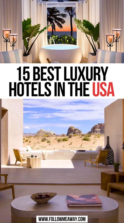 15 Best Luxury Hotels In The USA Best Hotels In The World, Luxury Hotels, Resorts Usa, The Plaza Hotel Nyc, Hotel Suite Luxury, Most Luxurious Hotels, Luxury Spa, Top Hotels, Best Resorts