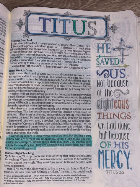 Titus Bible Study, Titus Bible Journaling, Journaling Printables, Bible Journaling Printables, 2 Timothy 3, Sweet Grace, Spirit Quotes, Journaling Bible, Study Bible