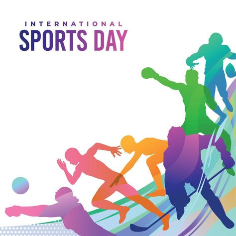 Sports Day Banner Design, Sports Day Flyer, Sports Day Images, Sports Day Background, International Sports Day, Sports Day Banner, Sports Illustrations Art, School Sports Day, Sports Background