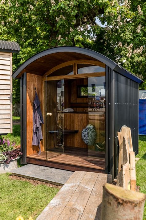 RCP24-BSH-BHT-1-FB Lakehouse Landscaping, Deck Setup, Ice Plunge, Blackdown Shepherd Huts, Sliding Bathroom Door, Shepherds Huts, Shepherd Hut, Shepherd Huts, Hospital Marketing