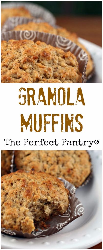 Use your favorite granola to make these muffins your own. We love them for breakfast! What To Make With Granola, Granola Muffins Healthy, Leftover Granola Recipes, Uses For Granola, Granola Muffins Recipe, Granola Scones, Granola Bread, Muffin Top Recipes, All Purpose Flour Recipes