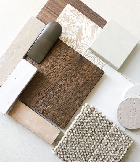 Flooring Mood Board, Contemporary Material Board, Organic Materials Texture, Contemporary Mood Board Interior Design, Organic Modern Material Board, Earthy Tones Interior, Rustic Material Board, Materials Board Architecture, Biophilic Material Board