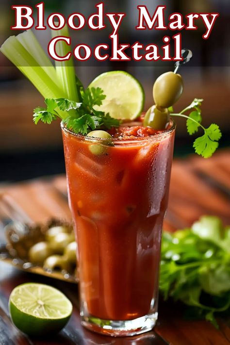 The Bloody Mary, a classic cocktail known for its bold and savory flavors. Made with vodka, V8 juice, Worcestershire sauce, black pepper, and celery salt, this iconic drink is a favorite for brunch or any time you’re in need of a refreshing pick-me-up. Winter Vodka Cocktails, V8 Juice, Vodka Cocktails Easy, Summer Vodka Cocktails, Celery Recipes, Celery Salt, Vodka Cocktails Recipes, Boozy Drinks, Vodka Drinks