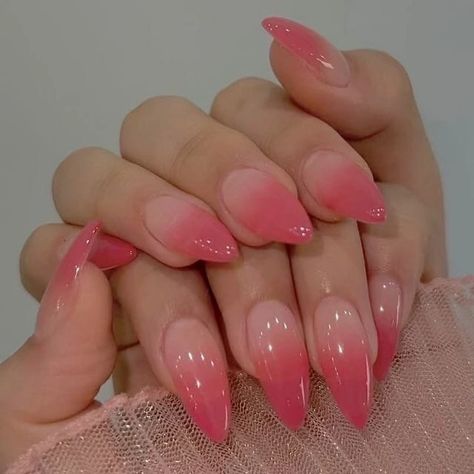 Red Ombre Nails, Pink Ombre Nails, Anime Nails, Homecoming Nails Acrylic, Casual Nails, Soft Nails, Pink Acrylic Nails, March 5, Homecoming Nails