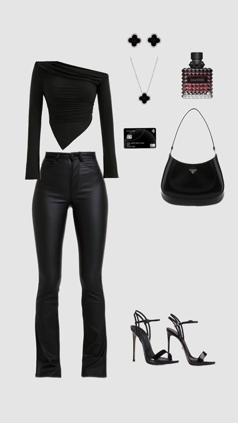 #outfits #night Black Outfit Going Out, Club Winter Outfits Night, Winter Clubbing Outfit Cold Weather, Clubbing Winter Outfits, Outfit Ideas For Night Out, All Black Outfit Night Out, Black Outfits Date Night, Clubbing Outfits Nightclub Winter, Friday Night Drinks Outfit