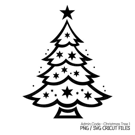 Christmas Tree Clipart Black And White, Christmas Tree Svg Free, Christmas Tree Vector, Deer Png, Christmas Tree Silhouette, Christmas Tree Graphic, Christmas Tree Svg, Kawaii Illustration, Silhouette Christmas