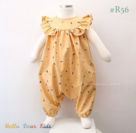 Baby Girl Sewing Patterns, Kids Sewing Pattern, Clothing Sewing Patterns Free, Making Baby Clothes, Baby Sewing Patterns Free, Romper Sewing Pattern, Baby Romper Pattern, Toddler Designer Clothes, Baby Clothes Patterns Sewing