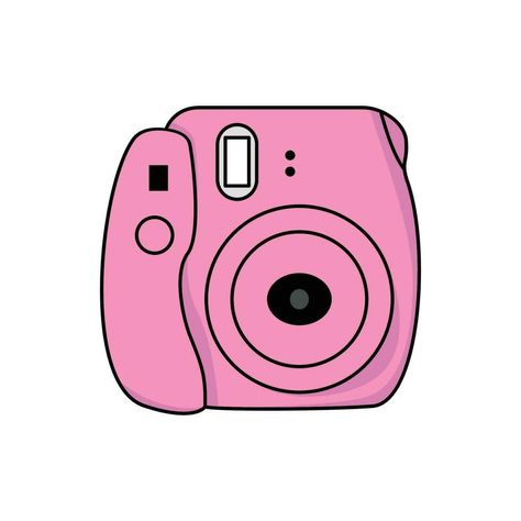 Instax Camera Drawing, Polaroid Camera Doodle, Polaroid Camera Drawing, Camera Vector Illustration, Camera Doodle, Camera Vector, Camera Cartoon, Camera Illustration, Camera Drawing