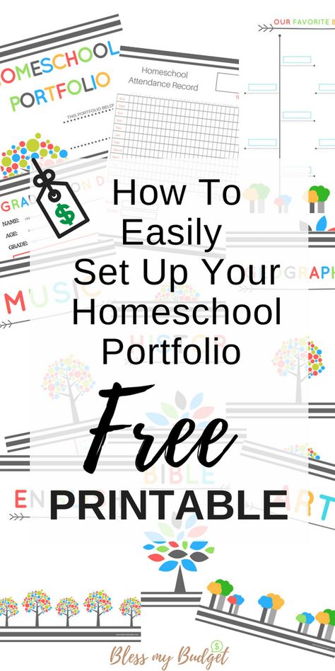 How To Grade Homeschool Work, Homeschool Portfolio Examples, Homeschooling Printables, Printable Homeschool Planner, Homeschool Binder, Activity Binder, Homeschool Portfolio, Portfolio Binder, Homeschool Fun