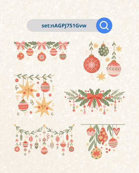 Canva Winter Elements, Christmas Garland Illustration, Canva Christmas Element, Christmas Design Graphic Illustration, Christmas Canvas Ideas, Canva Secrets, Christmas Banner Design, Graphic Design Christmas, 2026 Calendar