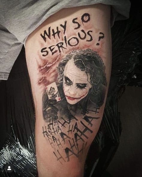 Joker Tattoo Dark Knight, The Joker Tattoo Heath Ledger, Joker Tatoos Heath Ledger, The Dark Knight Tattoo Ideas, The Dark Knight Joker Tattoo, Dark Knight Joker Tattoo, Heath Ledger Joker Tattoo Design, Joker Tattoo Design Drawing, Joker Tattoo Drawing