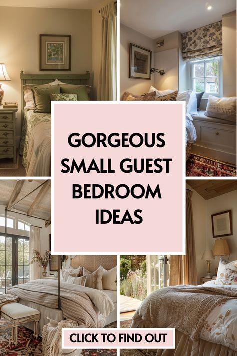 🎨 Revamp your guest space with top bedroom interior tips and guest bedroom design strategies that make every square foot sing. 🎶 Discover how to create a guest bedroom that combines comfort and elegance. Read our article now! 📘 Guest Bedroom Ideas No Headboard, Guest Bedroom Set Up, Unique Guest Bedroom Ideas, Guess Room Idea, King Bed In Small Room, Tiny Guest Bedroom Ideas, Bedroom Ideas No Headboard, Spare Bedroom Ideas Guest Rooms, Small Guest Bedrooms