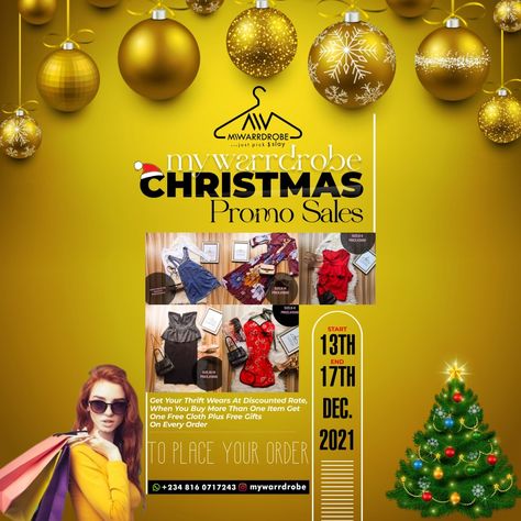 Christmas Sales Flyer Design, Birthday Graphics, Christmas Promo, Sales Flyer, Promo Flyer, Christmas Sales, Birthday Designs, Chalkboard Drawings, Fashion Banner