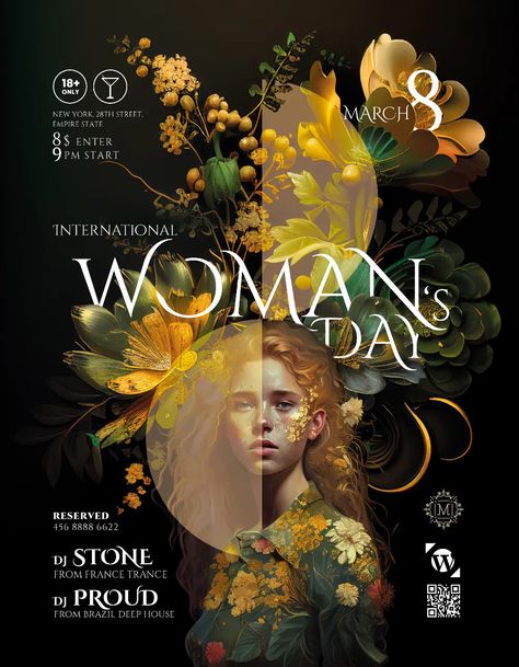 Check out the Free International Woman’s Day Template for your next club and party event. FreePSDFlyer.com is the best resource full of amazing Free PSD Flyer Templates for Photoshop! Create amazing flyer, poster or social media designs with our free templates. May Day Poster Design, Amazing Poster Design, Womens Day Graphic Design, Women’s Day Poster, Women's Day Graphic Design, Women Day Poster Design, Psd Free Photoshop Design, Woman Day Poster, International Woman's Day Design