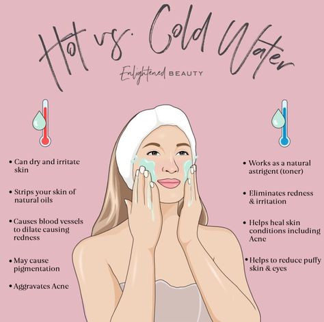 Hot or Cold Water? What's the Best Temperature for Washing Your Face? — Enlightened Beauty by Morgan Elizabeth How Many Times Should You Wash Your Face, Wash Face With Cold Or Hot Water, Cold Water Facial, How To Wash Your Face Properly, Skincare Facts, Beginner Skin Care Routine, Morgan Elizabeth, Washing Your Face, Holistic Skin Care