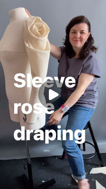 Draping On The Mannequin, Draping Sleeve, Rose Sleeve, April 16, Online Course, Sleeves (women), Pattern Making, Couture, Pattern