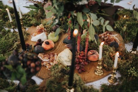 Garden Banquet, Vintage Winter Weddings, Nordic Wedding, Fairytale Garden, Vampire Masquerade, Dark Fairytale, A Secret Garden, Secret Garden Wedding, Wood Guest Book