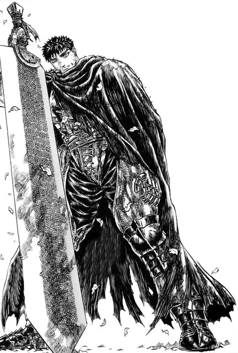 Berserk - Guts with Dragonslayer Dragonslayer Berserk, Guts Dragonslayer, Berserk Dragonslayer, Guts Rage, Berserk Anime, Guts Berserk, Berserk Guts, Berserk Manga, Kentaro Miura