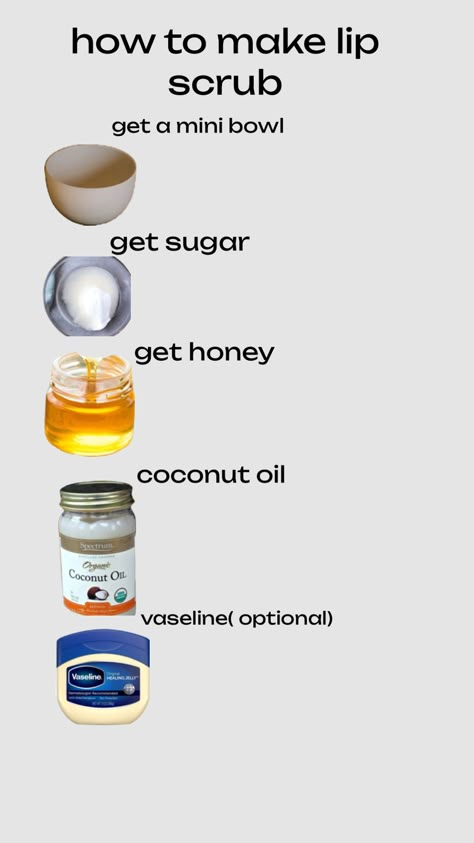 Scrub Lips, Sugar Lip Scrub Diy, Diy Body Scrub Recipes, Homemade Body Care, Lip Scrub Homemade, Body Scrub Recipe, Lip Scrub Diy, Diy Skin Care Routine, Diy Body Scrub