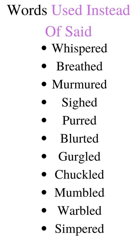 Words Used instead of Said Better Words To Use Instead Of Said, Words To Write Instead Of Said, Word Instead Of Said, Words You Can Use Instead Of, Instead Of Said Words To Use, Words Instead Of, Better Words For Said, Wattpad Words To Use, Words To Use Instead Of Suddenly