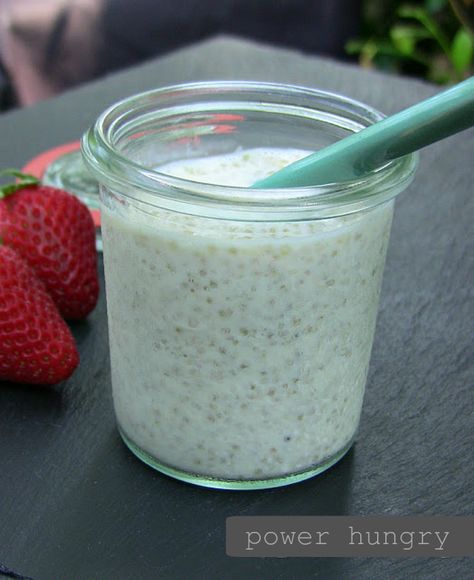 vanilla quinoa pudding - I have a soft spot for rice pudding. Replacing rice with quinoa is yummy and more healthy...add coconut/almond milk instead of dairy and it's vegan :) Quinoa Pudding, Quinoa Health Benefits, Quinoa Recipes Easy, Coconut Almond, Good Nutrition, Power Hungry, Quinoa Recipes, Healthy Sweets, Vegan Breakfast