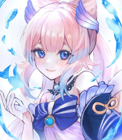 Kokomi Sangonomiya, Sangonomiya Kokomi, Pretty Fish, Iconic Characters, White Hair, Cute Icons, App Icon, Anime Character, No. 2