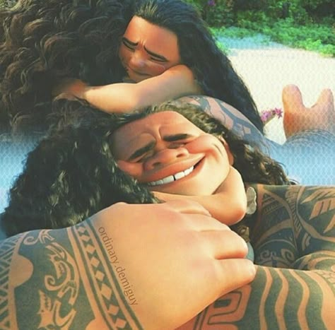 Moana Maui And Moana Ship, Moana And Maui Love Fanart, Maui X Moana Fanart, Moana X Maui, Moana Fanart, Sticker Mood, Funny Disney Characters, I Am Moana, Moana And Maui