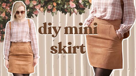 How To Make A Mini-Skirt (With Pockets!) — Rosery Apparel Sewing Mini Skirts Patterns, Diy Skirt With Pockets, Free Mini Skirt Sewing Pattern, Mini Skirt With Pockets, Diy Mini Skirt Pattern, Mini Skirt Pattern Free, Mini Skirt Pattern Sewing, Rosery Apparel, Diy Mini Skirt