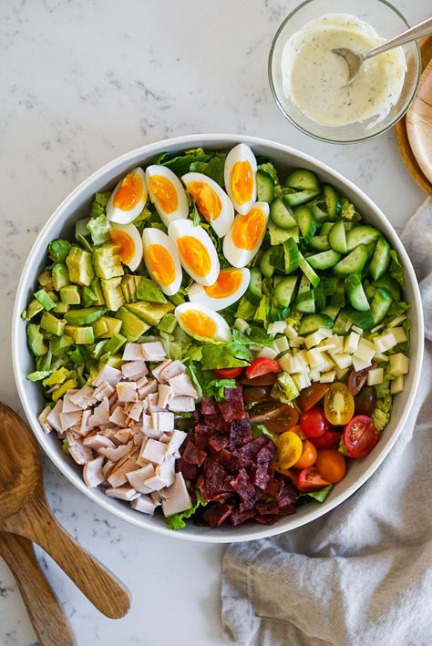 Turkey Cobb Salad, Paleo Orange Chicken, Filling Salad Recipes, Lemon Garlic Salmon, Gluten Free Lasagna, Healthy Meal Plan, Turkey Salad, Satisfying Salads, Homemade Chocolate Chip Cookies