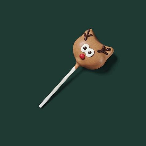 Reindeer Cake Pop | Starbucks Starbucks Price, Cake Pop Starbucks, Cake Pops Starbucks, Cake Pop Prices, Starbucks Drawing, Starbucks Prices, Friends Christmas Party, Holiday Cake Pop, Starbucks Cake Pops