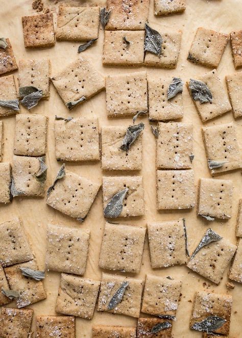 Simple and delicious, these Savory Oat Crackers are gluten-free and can be made with fresh or dried herbs. Vegan and dairy-free option included.        #crackers #glutenfree #oat #savory #snacks #healthy Oat Crackers Recipe, Oat Crackers, Sourdough Crackers, Savory Baking, Food Savory, Homemade Crackers, Cracker Recipes, Dried Herbs, Dairy Free Options