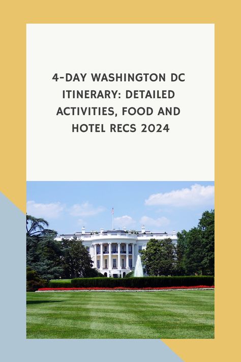 [Object] Washington Dc 4 Days, 4 Day Washington Dc Itinerary, 4 Days In Washington Dc, Washington Dc Itinerary First Time, Washington Dc Itinerary, International Spy Museum, White House Tour, Washington Dc Vacation, Dc Vacation