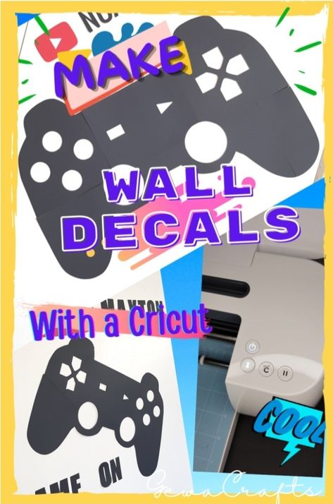 Diy Gamer Room Decor, Game Room Bedroom Ideas, Diy Gamer Decor, Bug Bedroom, Cricut Wall Decals, Video Game Themed Bedroom, Gamer Wall Decor, Diy Poster Frame, Gamer Room Diy