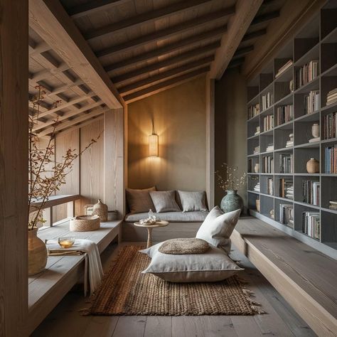 Cozy Japandi, Japanese Scandinavian, Warm Wood Tones, Japandi Home, Fall Reading, Japandi Style, Wood Tones, A Cup Of Tea, One Bedroom Apartment