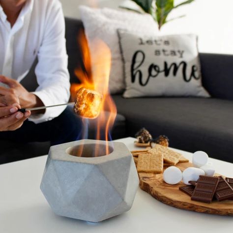 Smores Table, Mini Fire Pit, Tabletop Fire Bowl, Indoor Fire Pit, Tabletop Fire Pit, Tabletop Fireplaces, Tabletop Firepit, Concrete Bowl, Concrete Fire Pits