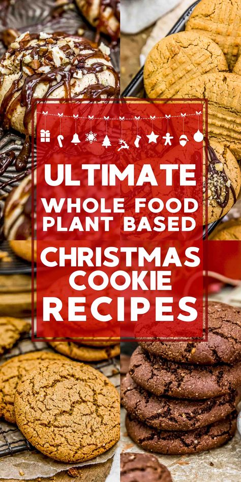 We’ve gathered an ultimate list of Whole Food Plant Based Christmas Cookie Recipes that are healthy, delicious, and sure to make your holiday brighter! #wholefoodplantbased #vegan #oilfree #glutenfree #plantbased | monkeyandmekitchenadventures.com Whole Foods List, Plant Based Cookies, Healthy Christmas Cookies, Monkey And Me Kitchen Adventures, Monkey And Me, Vegan Christmas Cookies, Vegan Pecan, Vegan Holiday Recipes, Whole Food Plant Based