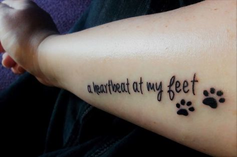 70+ Best Paw Print Tattoo Ideas for Dog Lovers | Page 6 of 15 | The Paws Half Sleeve Dog Tattoos For Women, Memory Paw Print Tattoo, Dog Print Tattoos For Women, Heartbeat Dog Tattoo, When I Needed A Hand I Found A Paw Tattoo, Multiple Dogs Tattoo, Dog Paw Tattoos For Women Arm, Dog Quote Tattoo, Pet Tattoo Ideas Dogs