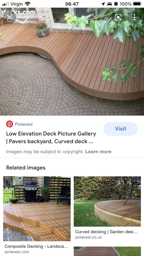 Curved Decks, Curved Deck, Curved Patio, Paving Design, Patio Deck Designs, Backyard Garden Landscape, Deck Designs Backyard, Front Patio, Home Garden Design