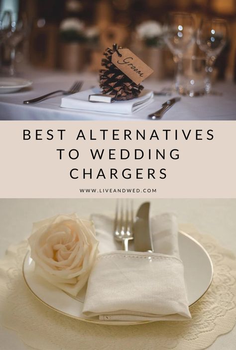 Best Alternatives to Wedding Chargers - LIVE&WED Wedding Place Settings On A Budget, Elegant Plastic Plates Wedding, Diy Wedding Plates Place Settings, Wedding Place Setting Ideas Without Plates, Disposable Charger Plates Wedding Ideas, Diy Plate Chargers Wedding, Wedding No Charger Plates, Chargers For Wedding Receptions, Tablescape No Charger