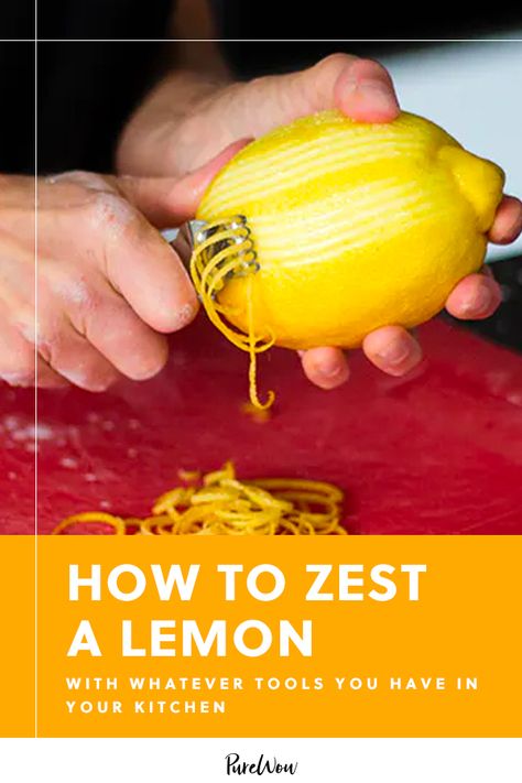 How to Zest a Lemon with Whatever Tools You Have in Your Kitchen  #purewow #how-to #kitchen picks #food Lemon Zester Kitchen Tools, How To Zest A Lemon, Citrus Zester, Lemon Zester, Lemon Kitchen, Lemon Ricotta, Sous Vide Cooking, Marinated Steak, Cooking For Beginners