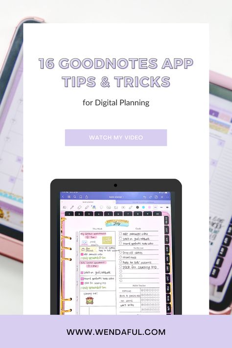 Goodnotes Tips, Digital Planning Stickers, Planner Sections, Planner Tips, Custom Planner, Planner Pdf, Cute Planner, Planning Stickers, Planner Printables Free