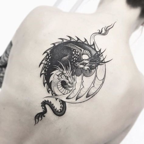 Dragon Yin Yang Tattoo, Dragon Yin Yang, Yin Yang Tattoo, Lower Arm Tattoos, Ying Yang Tattoo, Dragon Tattoos For Men, Yang Tattoo, Dragon Tattoo Art, Tattoos Infinity