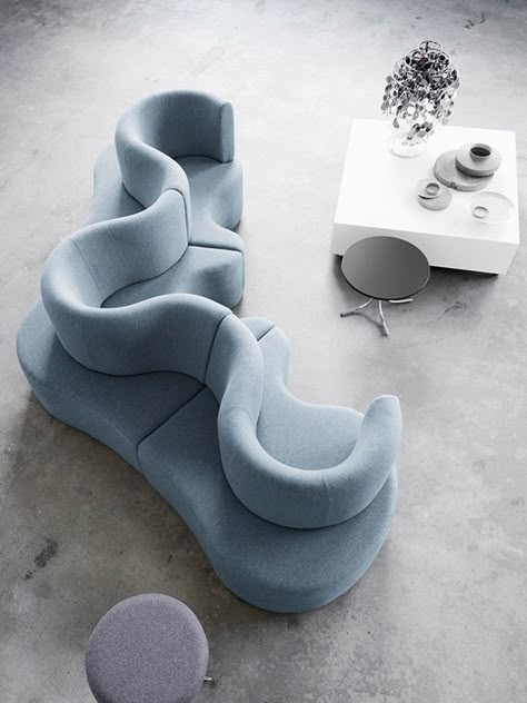 Verner Panton; 'Cloverleaf' Modular Sofa, 1970. Ard Buffet, Verner Panton, Funky Furniture, Design Industrial, Modular Furniture, Interior Furniture, Unique Furniture, Modern Sofa, Modular Sofa