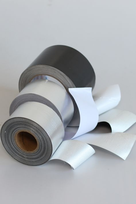 Reinforced aluminum foil tape include the various types of HVAC tape backing: FSK Tape (Foil-scrim-kraft) , PSK Tape (PP-scrim-kraft), ASJ Tape (All service Jacket), Foil-scrim Tape, Alumimum Foil / Glass cloth tape. The reinforced foil tape provides high strength and reflectivity with excellent flexibility. They are the vapor barrier as the thermal insulation tapes. Foil Tape, Cloth Tape, Thermal Insulation, Aluminum Foil, Air Conditioner, Insulation, Foil, Conditioner, Glass